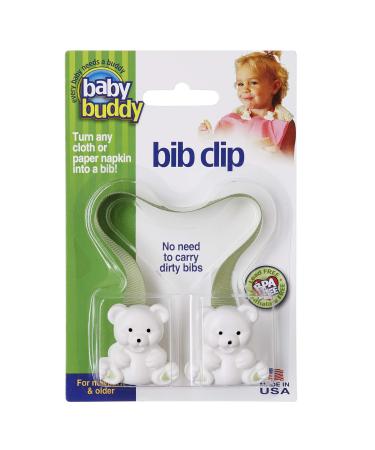 Baby Buddy Baby Bib Clip Turns Any Cloth Towel or Paper Napkin Into Instant Disposable Bibs Travel Accessories Essential Item for Baby Gifts Feeding Supplies for Baby Newborn and Up 1pk Sage 1 Count Sage