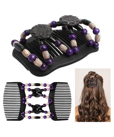 Buy Dadabig 7-Piece Pearl Hair Accessories Set | Magic Elastic Clips & Wood Combs for Women & Girls - Stylish & Stretchy Hair Clips - Buy Online on GoSupps.com