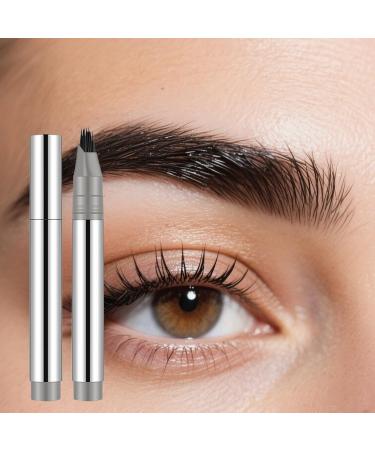 Liquid eyebrow pen 2in1 eyebrow pencil Long Lasting Smudge Resistant Beauty Supplies Waterproof Hairline Pen for Photo Shoots Special Occasions 1 Gray Black - Buy Online on GoSupps.com