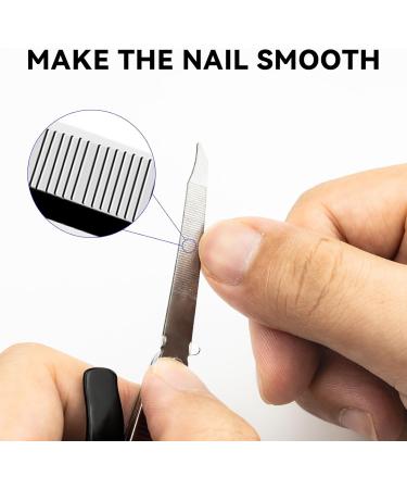 2 Pcs Heavy Duty Stainless Steel Nail Clippers for Thick Nails - Black+Silver - Buy Online on GoSupps.com