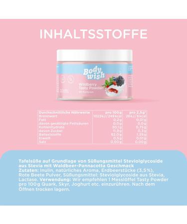 Bodywish Wildberry Tasty Powder - Low-Calorie Sugar Substitute | Natural Taste & Nutrition | 3 x 150g - Buy Online on GoSupps.com
