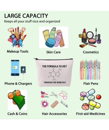 FOTAP Coffee Girl Gift Coffee Lover Gift Caffeine Molecule Zipper Pouch Coffee Junkie Gift Coffee Energy Bag Gift For Boss Lady Boss Coworker FORMULA Bag - Buy Online on GoSupps.com