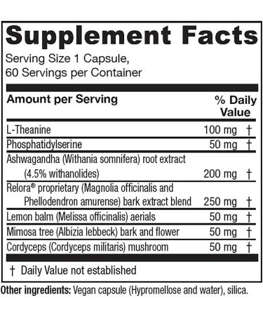 Vitanica Cortisol Relief Supplement - Dr. Formulated Vegan Capsules for Sleep, Stress & Cortisol Management (60 Capsules) - Buy Online on GoSupps.com