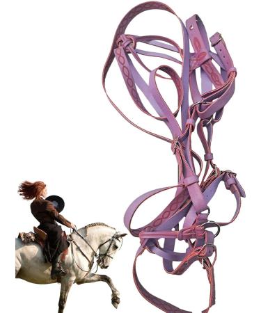 Horse Halter - Heavy Duty Tied Halter Adjustable Horse Safety Halter Colorful Padded Nylon Size Horse Care for Horse Grooming Training Dalian Purple - Buy Online on GoSupps.com