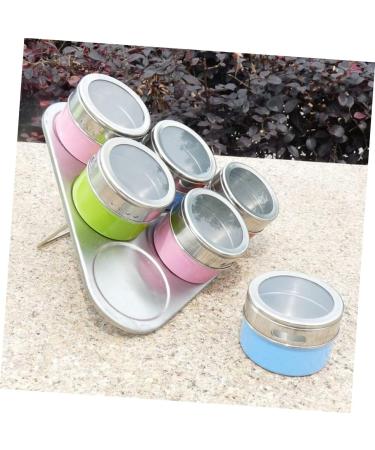 Zerodeko 6pcs Dispenser Container Seasoning Pots Steel Bottle Spice Cans Spice Jar Spice Box Visible 6.3*6.3CM As Shown - Buy Online on GoSupps.com
