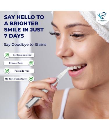 DENTELO Teeth Whitening Pen (4 Pens) - Non-Sensitive Formula for 30+ Uses - Removes Years of Stains Safely - Natural & Dentist Formulated - Easy, Non-Toxic & Travel-Friendly - Buy Online on GoSupps.com