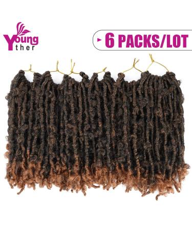 6 Packs 12 Inch Pre Looped Butterfly Locs Crochet Hair - Distressed Fluffy Faux Locs in T30 (Pack of 6) - Buy Online on GoSupps.com