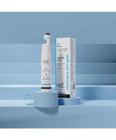 Revitalizing Under Eye Cream - Reduce Dark Circles & Puffiness | 100% Vegan | Plant-Based Ceramides & Cooling Roller - 15g - Buy Online on GoSupps.com