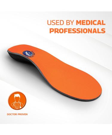 Buy Pure Stride Bold Professional Full Length Orthotics - Pain Relief for Plantar Fasciitis High Arch Flat Feet - Men 5-5.5/Women 7-7.5 - Bold Orange - Buy Online on GoSupps.com