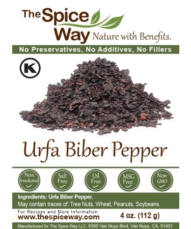 The Spice Way Urfa Biber - 4 oz Black Chili Pepper Flakes (Isot) - Authentic Turkish Spice - Buy Online on GoSupps.com