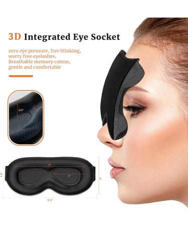 Buy 3D Contoured Cup Sleeping Eye Mask - Soft Comfortable & Adjustable with Ear Plugs for Noise Reduction | Ideal for Travel & Yoga - Buy Online on GoSupps.com