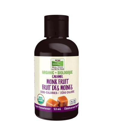 Now Foods Organic Monk Fruit Liquid Sweetener Caramel 53mL