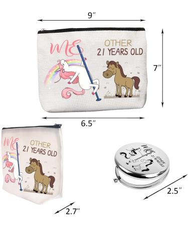 21 Year Old Unicorn Gift Set for Her | Birthday Gifts & Decorations for 21st Women | Makeup Bag Included - Buy Online on GoSupps.com