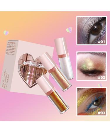  Fmzrbnih Chameleon Glitter Eyeshadow Multichrome Liquid Eyeshadow - 3X Multi-Dimensional Eyeshadows to Strong All Day Wear Quicky DrySmooth Shimmer Eyeshadows for Lips - Buy Online on GoSupps.com