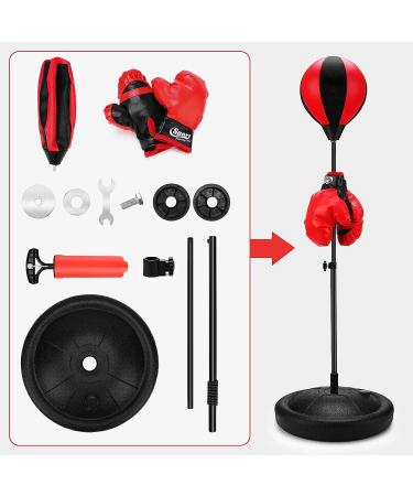 Punching Bag for Kids with Boxing Glove - Adjustable Height Stand | Fun & Exercise for 3-8 Year Olds | Perfect Gift Idea - Buy Online on GoSupps.com