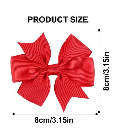 4PCS Red Ribbon Hair Bows Clips - 3.2inch Grosgrain Alligator Hair Clips for Women Girls Cheerleading - Buy Online on GoSupps.com