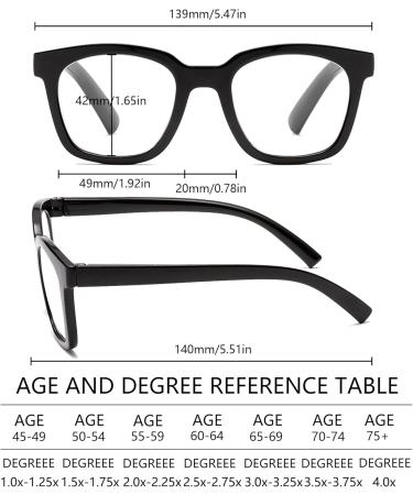 6 Pack Oprah Style Blue Light Blocking Reading Glasses for Women - Square Readers with Spring Hinge - 1.25x Mix - Buy Online on GoSupps.com