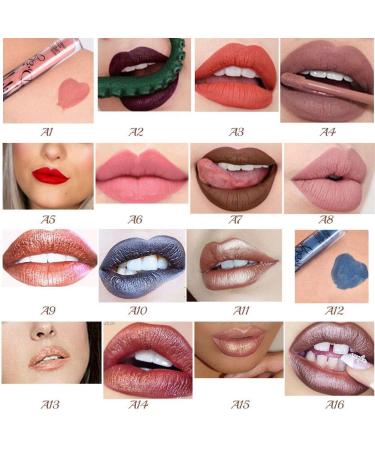 ROMANTIC BEAR 16 Colors Waterproof Matte Liquid Lipstick - Long Lasting Beauty Lip Gloss for All Skin Tones | International Shipping Available - Buy Online on GoSupps.com