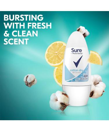 ( 6 Pack ) Sure Women Cotton Dry Anti-Perspirant Deodorant Roll On 50ml - Buy Online on GoSupps.com