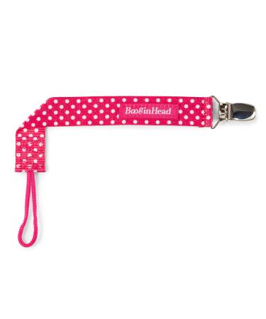 Booginhead "PaciGrip" Baby Schnullerkette - pink gepunktet - OHNE Schnuller