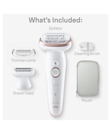 Braun Silk- pil 9 Epilator - Women's Hair Removal Device Wet & Dry Pivoting Head Shaver & Trimmer - SES9-030 - Buy Online on GoSupps.com