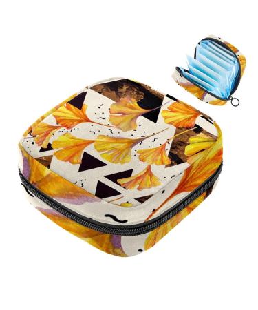 Colors autumn leaf women bandage storage bag portable period pocket for women teen girls girls menstrual cup pocket breastfeeding pad holder