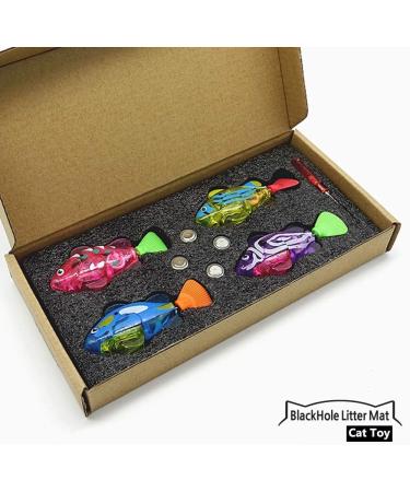 Interactive Swimming Robot Fish Toy for Cat with LED Light (4 pcs) BlackHole Litter Mat Cat & Dog Toy to Stimulate Your Cat's Hunter Instincts - Buy Online on GoSupps.com
