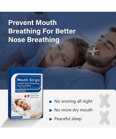 Sleep Mouth Tape - 60Pcs | Anti Snoring Strips for Nasal Breathing & Improved Sleep - Buy Online on GoSupps.com