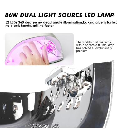 Professional Rechargeable UV LED Nail Lamp - 4 Timer Settings 18000mAh Battery Life - JC22 (White) - Buy Now for Fast International Shipping - Buy Online on GoSupps.com