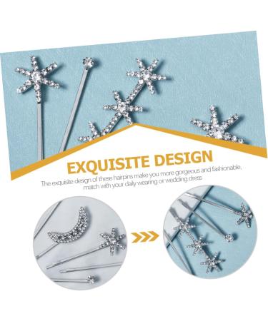 Ipetboom 3 Sets Fringe Bobby Pin Girls Hair Barrettes Star Hair Clip Wedding Hair Accessories for Women Rhinestone Barrettes Women Hair Accessories Headgear Rhinestones Alloy - Buy Online on GoSupps.com