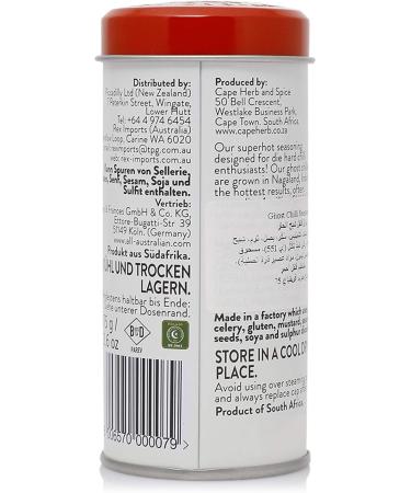 Cape Herb Spice Cape Herb & Spice Cans of chilli Ghost chilli Indian Nagaland chilli Ideal to give your meals an intensely spicy taste 75g 75 g 1er Pack - Buy Online on GoSupps.com
