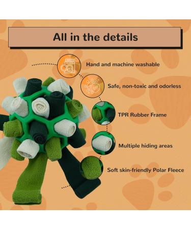 Larimuer Sniffing Ball for Dogs | Interactive Snuffle Toy for Small & Medium Pets | Portable Summer Green Sniffing Toy - Buy Online on GoSupps.com