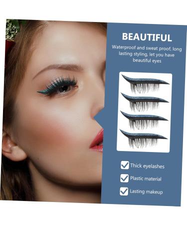 FRCOLOR 28 Pairs False Eyelash Stickers Glitter Eyeliner Stickers Winged Outline Eyeline Sticker Miss Manual 1 count (Pack of 1) Bluex7pcs - Buy Online on GoSupps.com
