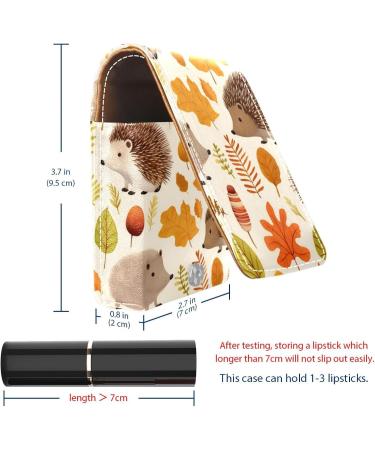 Travel Lipstick Organizer Case | Portable Makeup Bag with Mirror | Autumn Animal Leaf Pattern K264r6kpub - Buy Online on GoSupps.com