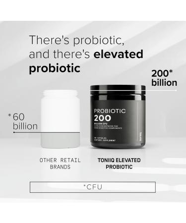 Toniiq 200 Billion CFU Probiotic Supplement 30 Verified Third-Party Tested Strains - Fully Shelf-Stable Probiotics Formula with Prebiotic Blend - Extended Release Capsules 60 Count (Pack of 1) - Buy Online on GoSupps.com