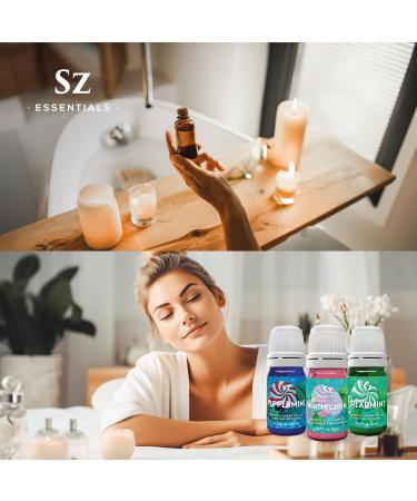 Sz Essentials Mint Trio Collection Peppermint Wintergreen & Spearmint Essential Oils 100% Pure Undiluted Aromatherapy Set for Diffusers Massage & DIY Vegan Therapeutic Grade 16.5mL - Buy Online on GoSupps.com