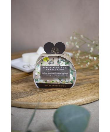 Buy Luxury Sandalwood Shea Butter Guest Soaps | English Soap Company - Moisturizing Heart Shaped Soaps | White Jasmine & Sandalwood Scent | International Shipping - Buy Online on GoSupps.com