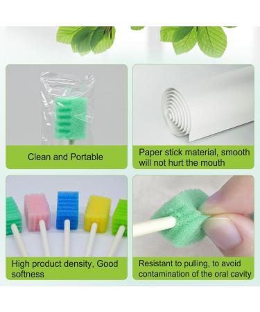 Argomax Oral Sponges Swabs - 50 PCS - Top Oral Hygiene Foam for Cleaning Mouth & Swimming - Jagged Cyan Cotton Care - Buy Online on GoSupps.com