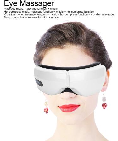 Eye Massage Device - Air Pressure Relief Hot Compress & Music for Stress Relief | Foldable Eye Massager for Pain & Dry Eyes - Buy Online on GoSupps.com