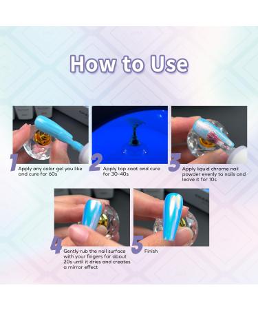 Buy CHARMCY Nail Gel Polish Set - 6PCS Chrome Metallic Mirror Effect | Long-Lasting Blue Brown Fall Gel Nail Polish Kit for Home Salon Nail Art - Buy Online on GoSupps.com
