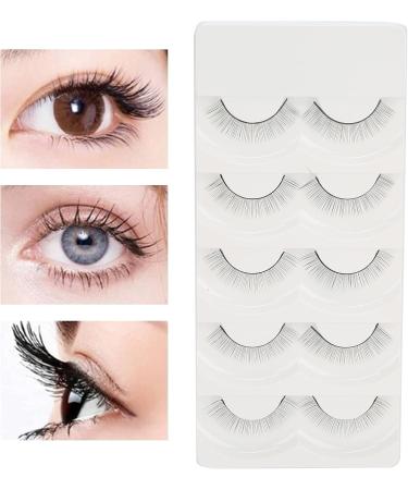 False Eyelashes 5 Pairs Eyelash Makeup Practice False Eyelashes Self Adhesive False Lashes Set (8mm) - Buy Online on GoSupps.com