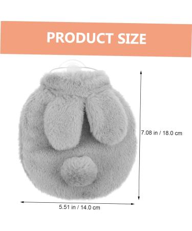 Menstrual Relief Bag Portable Hand Warmers Hand Warm Pouch Plush Toys Warm Water Bag Outdoor Hand Warmer Detachable Hot Water Bag Outdoor Hot Water Pouch With Cover Grey 18x14x4cm - Buy Online on GoSupps.com
