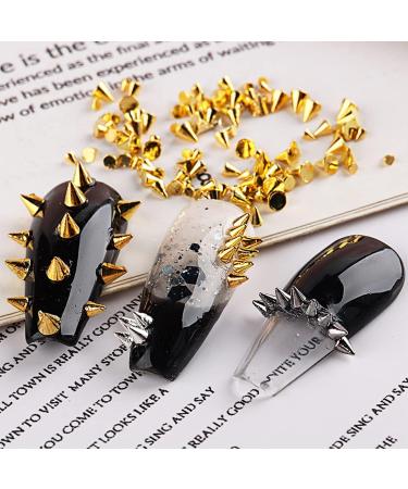 Shop DANNEASY 2 Boxes Punk Nail Charms - 24 Grid Mix-Color Metal Rivet Cone Spikes for Acrylic Nails - Nail Art Studs & Jewels - International Shipping Available - Buy Online on GoSupps.com