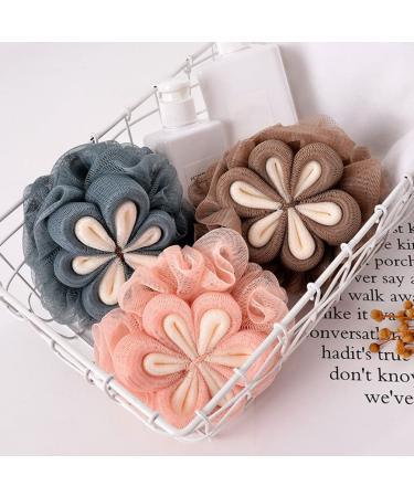 Buy Minkissy 3pcs Bath Ball & Flower Loofah Set - Soft Exfoliating Bath Sponge for Kids & Adults - Portable Shower Scrub for Clean & Healthy Skin - Buy Online on GoSupps.com