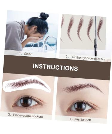 Beavorty Instant Transfer Eyebrows Authentic Eyebrows 18pcs Creative Long Lasting Fashion Hair-Like Imitation Eye Sticker Eye Stickers Brow - Buy Online on GoSupps.com