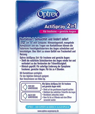 Buy Optrex ActiSpray 2in1 Liposomal Eye Spray for Dry & Irritated Eyes | Contact Lens Safe | 2x10ml - Fast International Shipping - Buy Online on GoSupps.com