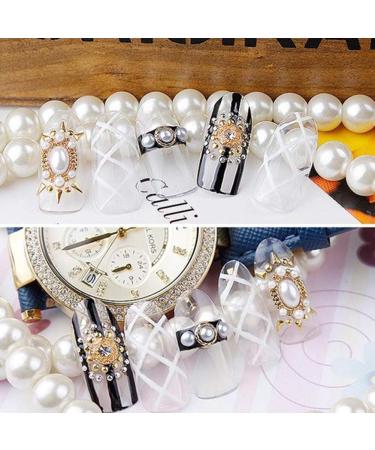 Self Adhesive White Pearl Stickers - 990 Pcs for Makeup, Nail Art, Crafts | 3mm/4mm/5mm/6mm - Buy Online on GoSupps.com