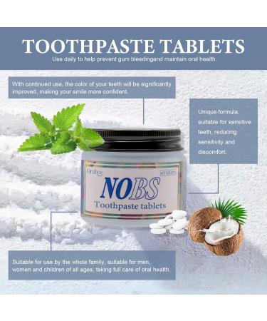 Solid Toothpaste Toothpaste Tablets Toothpaste Tablets Chewable Mouthwash Tablets Natural Paste Natural Glass Without Fluoride Environmentally Friendly Travel Friendly (2 Pieces) - Buy Online on GoSupps.com