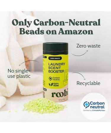 Roobi Sustainable Laundry Scent Booster Beads - Linen Breeze Fragrance | Carbon Neutral 100% Vegan | 20 Washing Cycles - Buy Online on GoSupps.com