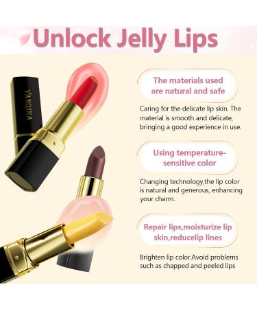 Buy Jeffbaubl 3 Pcs Color Changing Lip Balm & Lipstick - Long Lasting Waterproof & Moisturizing for Women | Black Rose Carrot Red Cherry - Buy Online on GoSupps.com